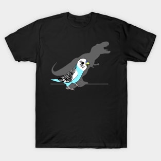 dinosaur shadow - budgie T-Shirt